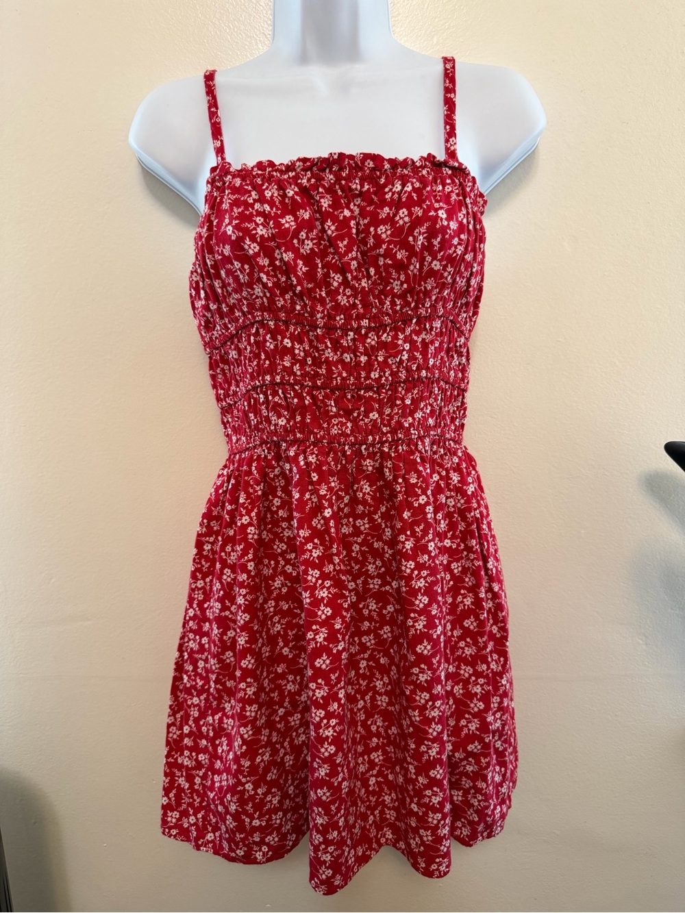 wild fable Red Floral Smocked Sundress